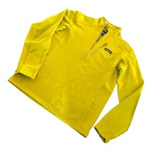 Patagonia Men's Small Bright Green Crosstrek 1/4 Zip Pullover Jacket Fleece